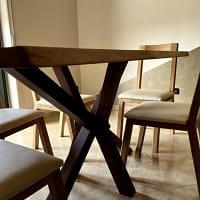 Tavolo cucina soggiorno in legno rovere (2) Tavolo cucina soggiorno in legno rovere