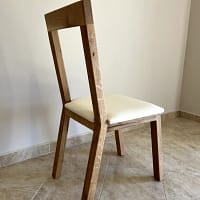sedia in legno rovere (4) Sedia in Legno di Rovere/Noce con colori Personalizzabili