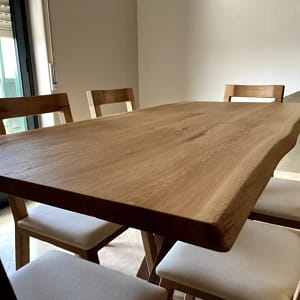 Tavolo cucina soggiorno in legno rovere 4