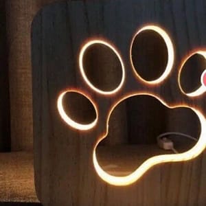 lampada a forma di cane con luce led