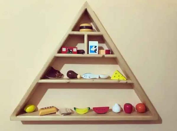 Piramide-Portaoggetti-Bacheca-in-legno-di-abete bacheca in legno