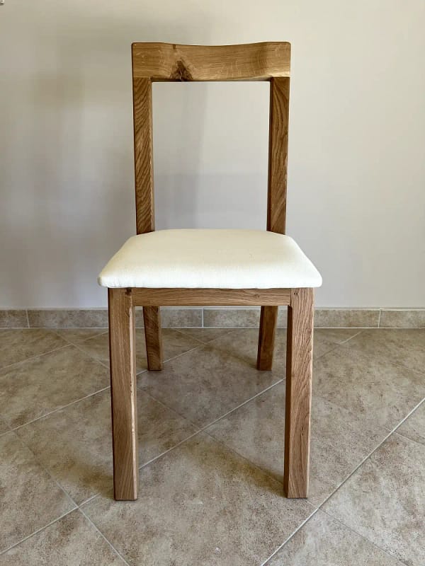 sedia in legno rovere (2) Sedia in Legno di Rovere/Noce con colori Personalizzabili