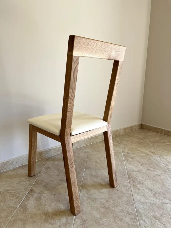 sedia in legno rovere (5) Sedia in Legno di Rovere/Noce con colori Personalizzabili